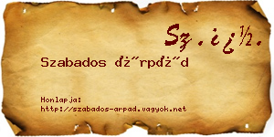 Szabados Árpád névjegykártya